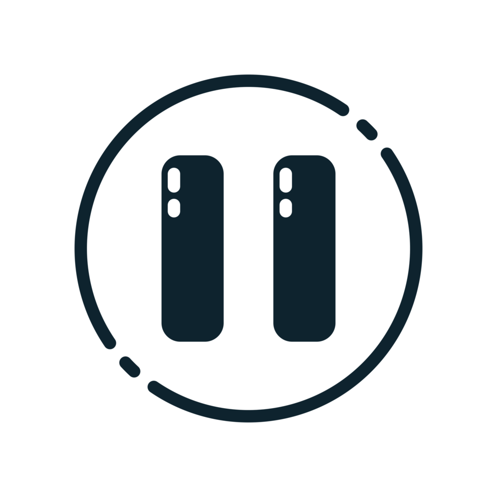 Design Illustration graphic of pause button icon with Transparent background. png