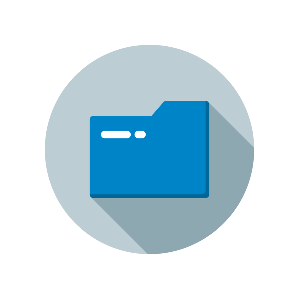Design Illustration graphic of Document Folder icon with flat style. Suitable for UI, mobile design, web design, etc. Transparent background. png