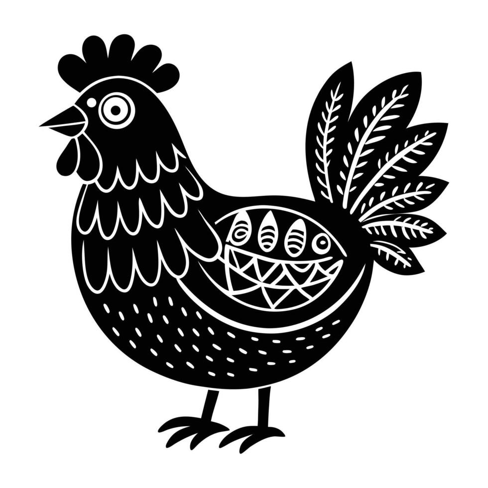 illustration of a chicken. vector