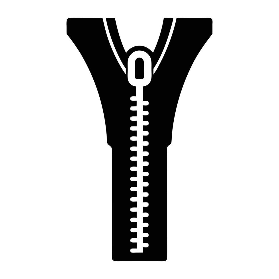 a black and white zipper on a white background vector
