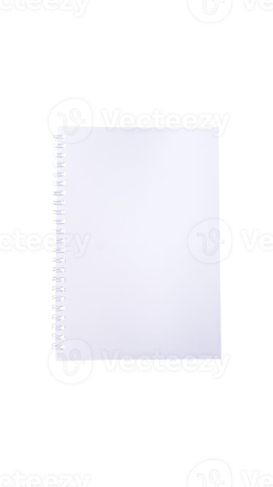 A blank page of paper isolated on transparent background png