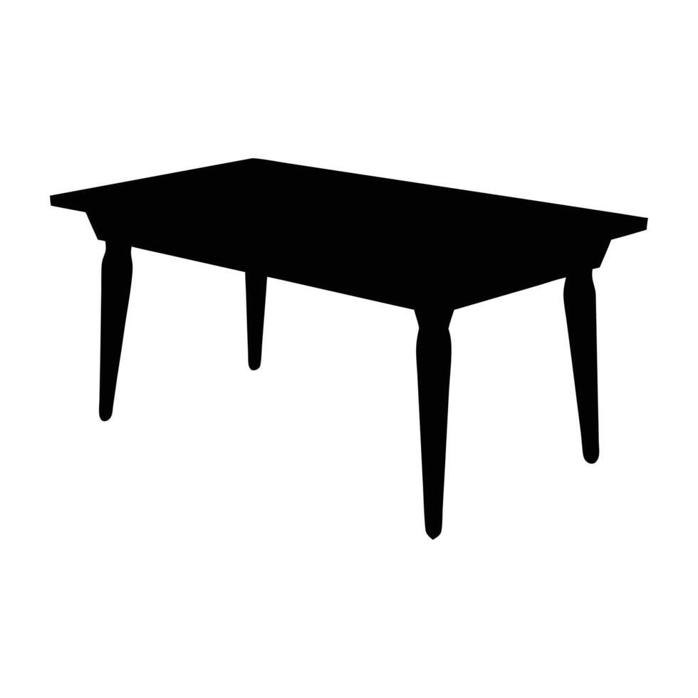 a black and white illustration of a table vector