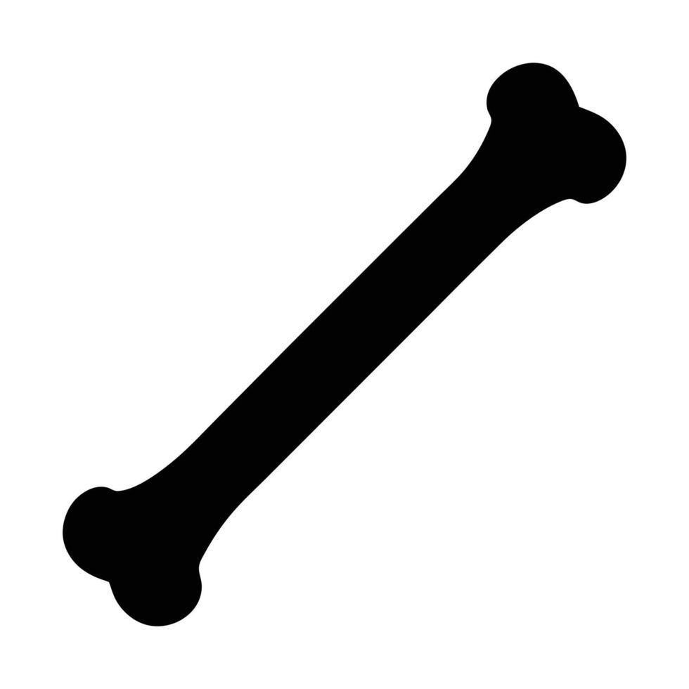 a black and white bone icon on a white background vector