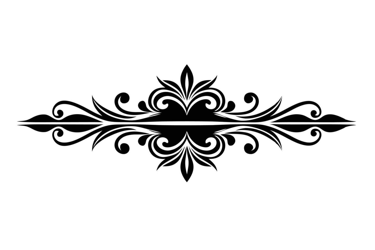 horizontally symmetrical decorative element. vector