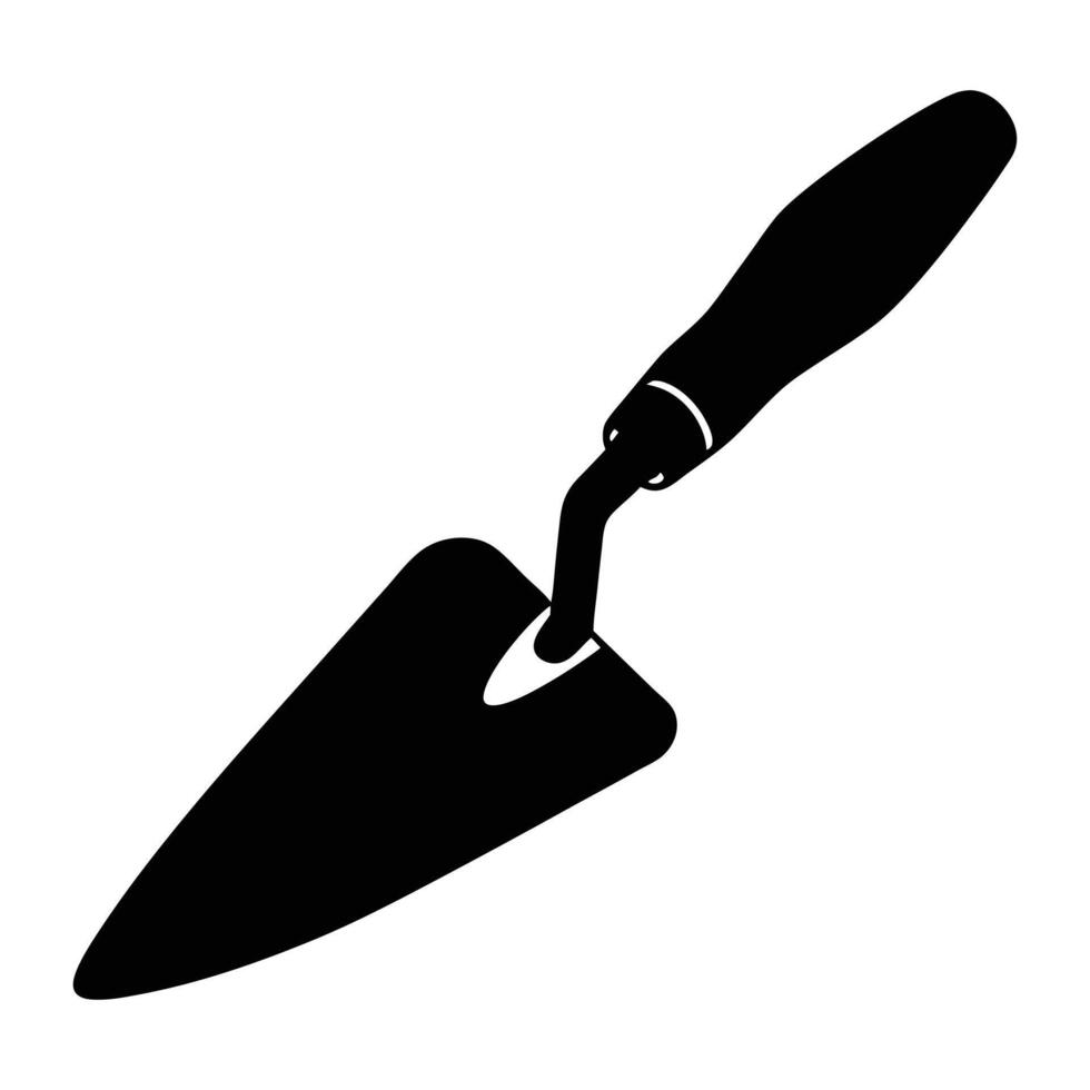 a black and white illustration of a trowel vector