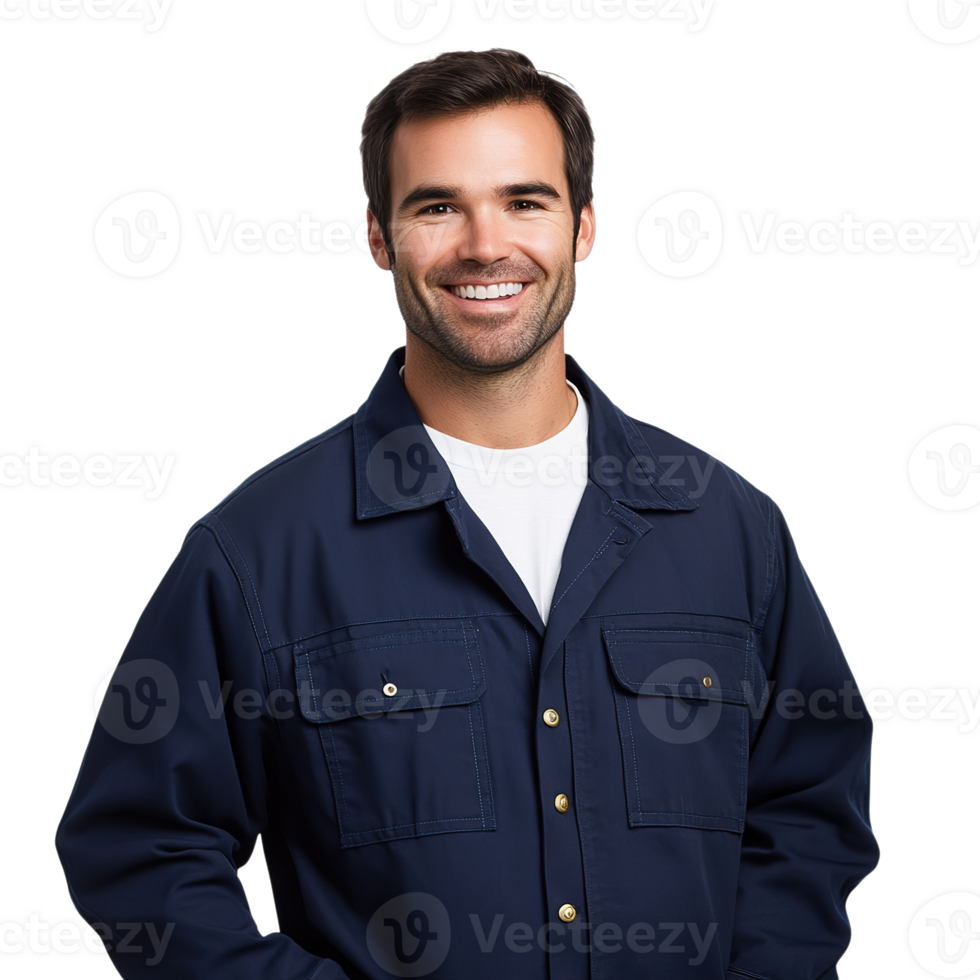 Happy Auto Mechanic Smiling, Isolated at Transparent Background png