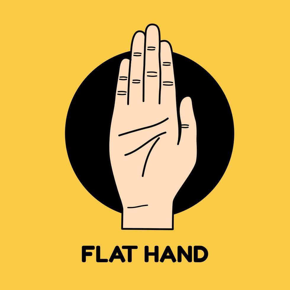 flat hand idea logo design vector