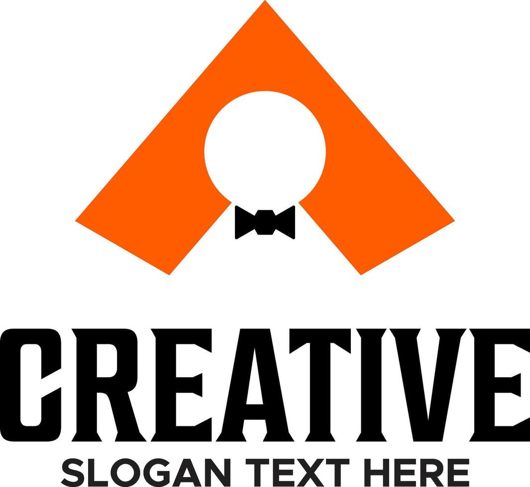 initial A with people idea logo design vector