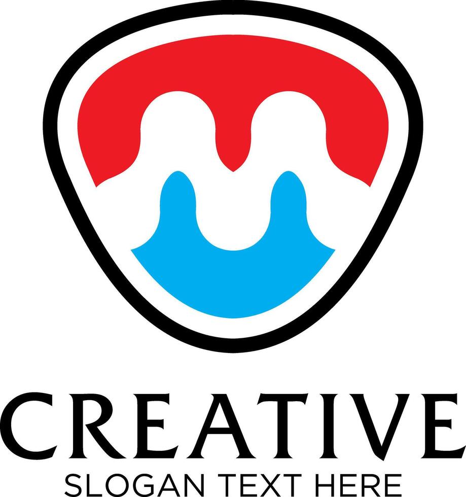 initial M idea logo design vector