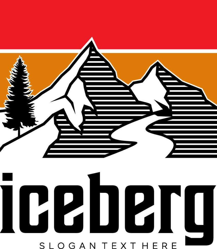 iceberg idea logo design vector
