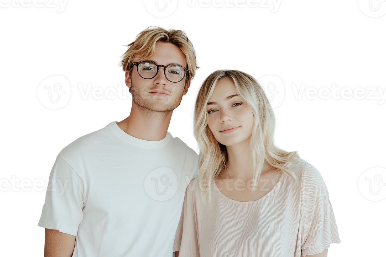 Happy Couple Smiling Together Isolated on the Transparent Background png