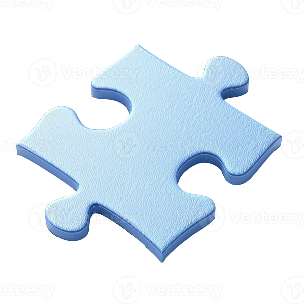 Puzzle Piece Representing Connection and Problem Solving Isolated on the Transparent Background png