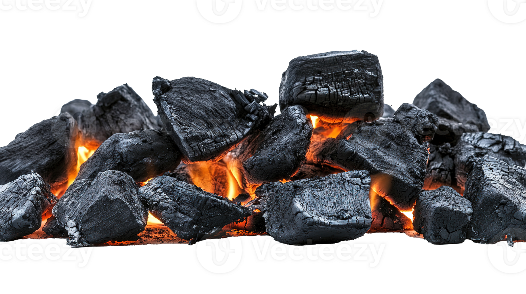 Smoldering Burning Coals Isolated the Transparent Background png