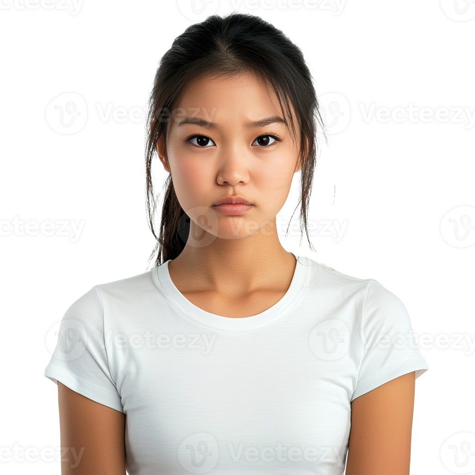 Woman Crying and Looking Stressed Isolated on Transparent Background png