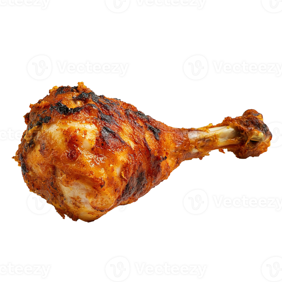 Crispy Fried Chicken Leg Isolated at Transparent Background png