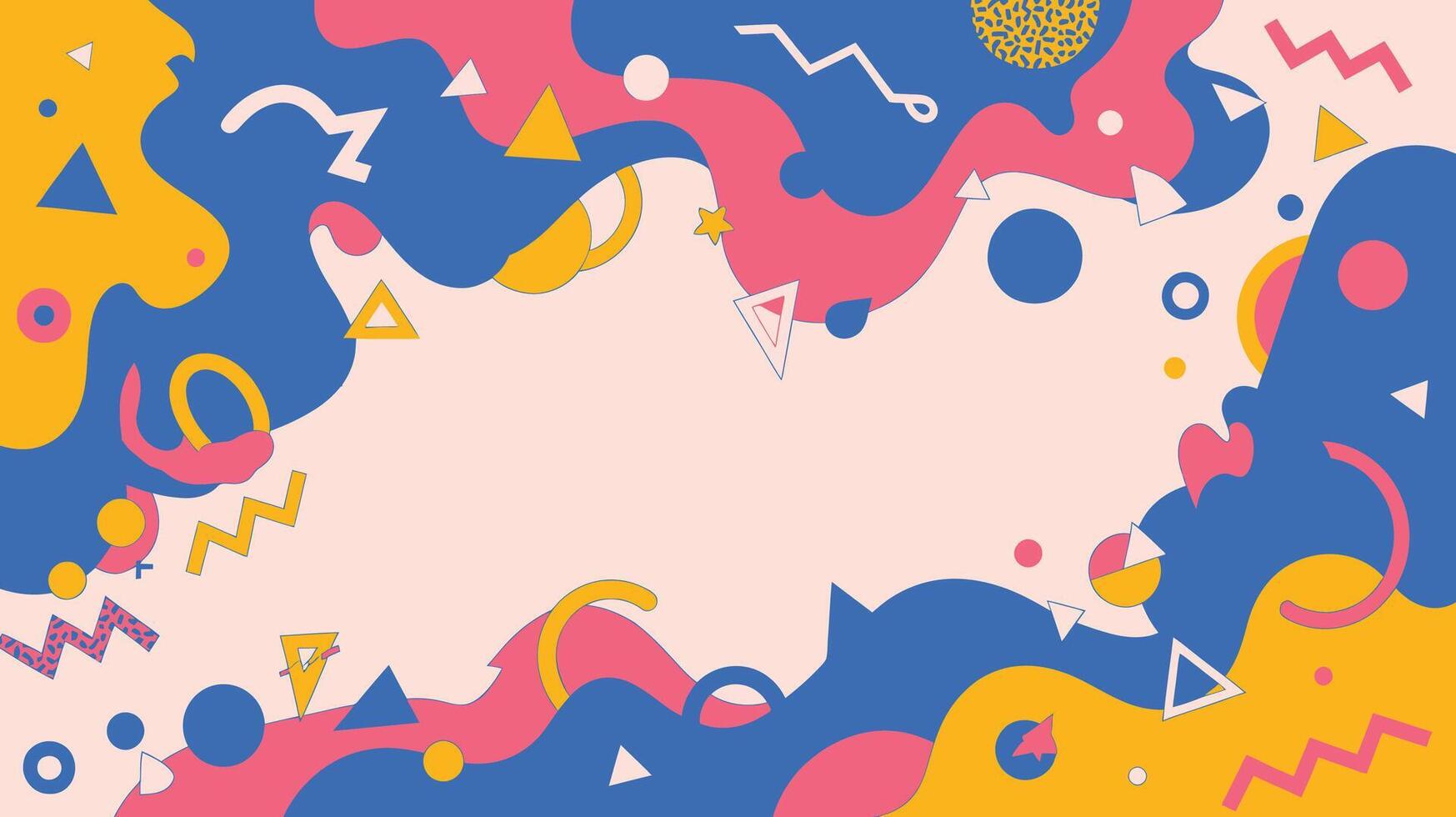 Colorful Memphis Style Abstract Background vector