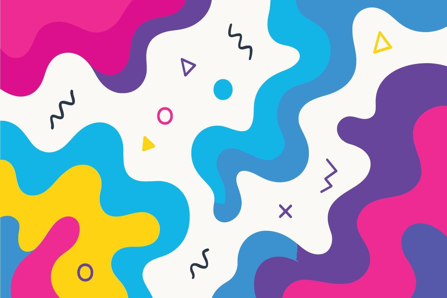 Colorful Abstract Wavy Background Design vector