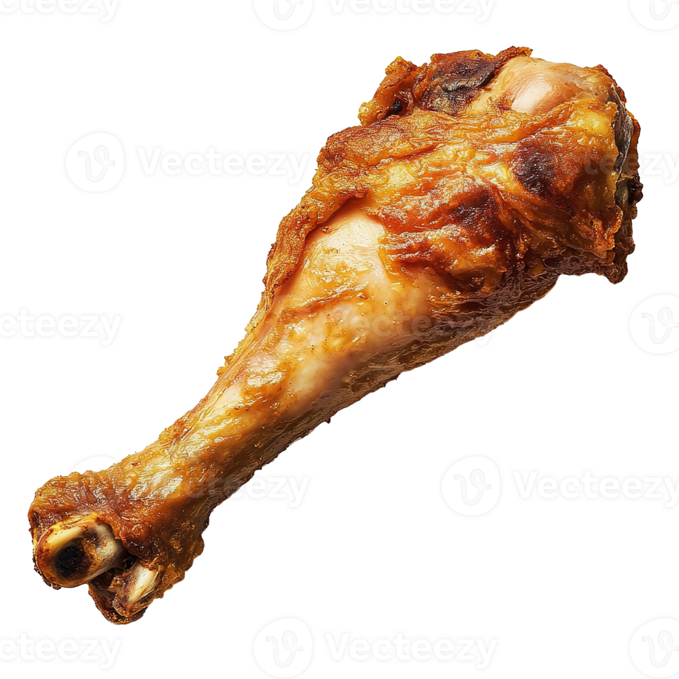Crispy Fried Chicken Leg Isolated on Transparent Background png