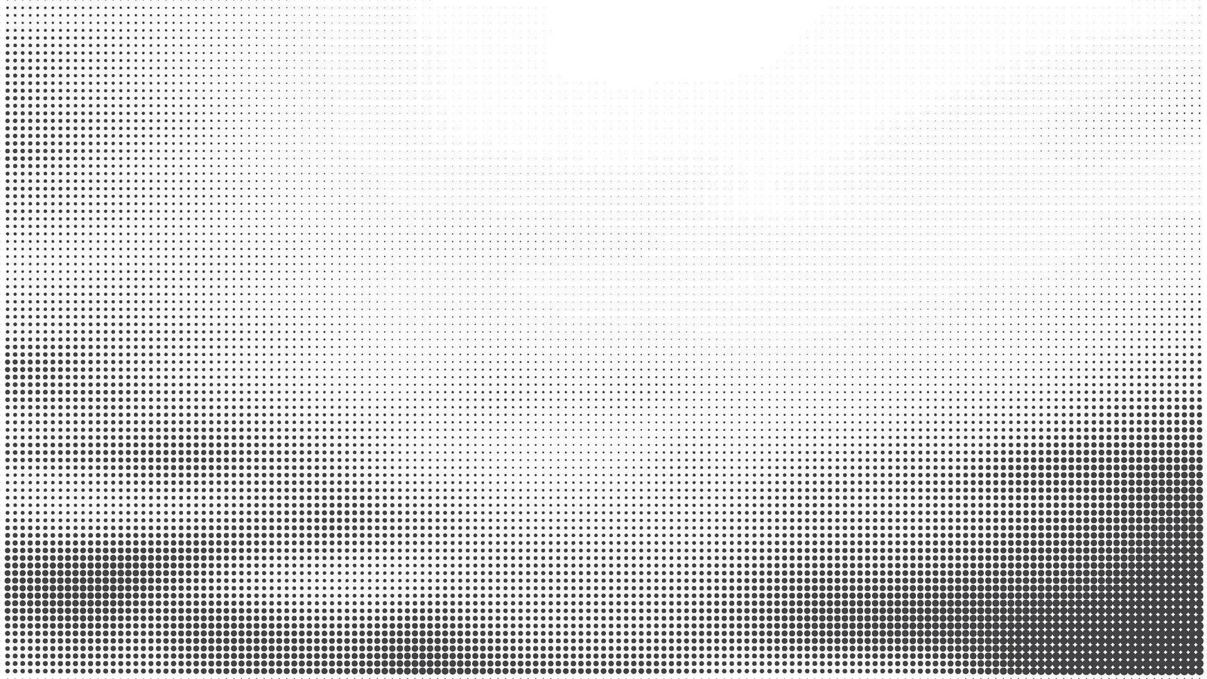 Black Dots Halftone Pattern on White vector