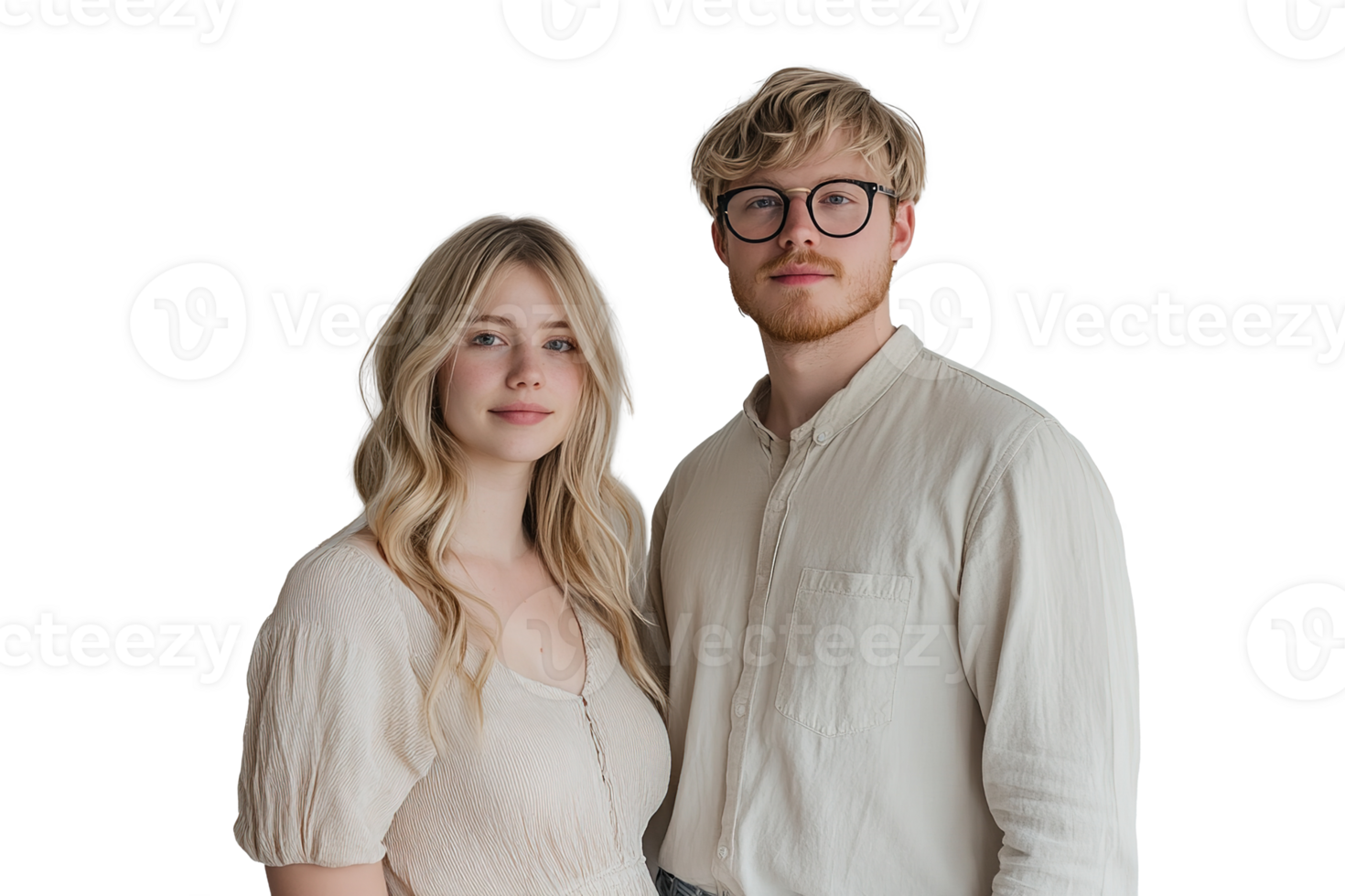 Smiling Couple in Love Isolated on Transparent Background png