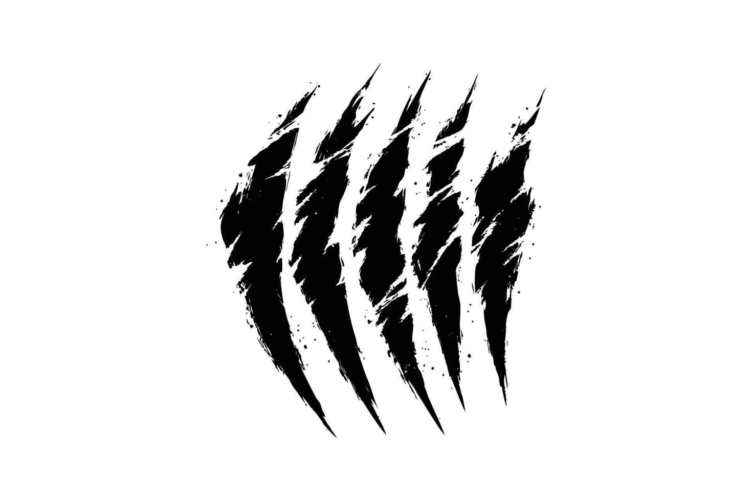 Animal Claw Scratches Graphic Elements Collection Set vector
