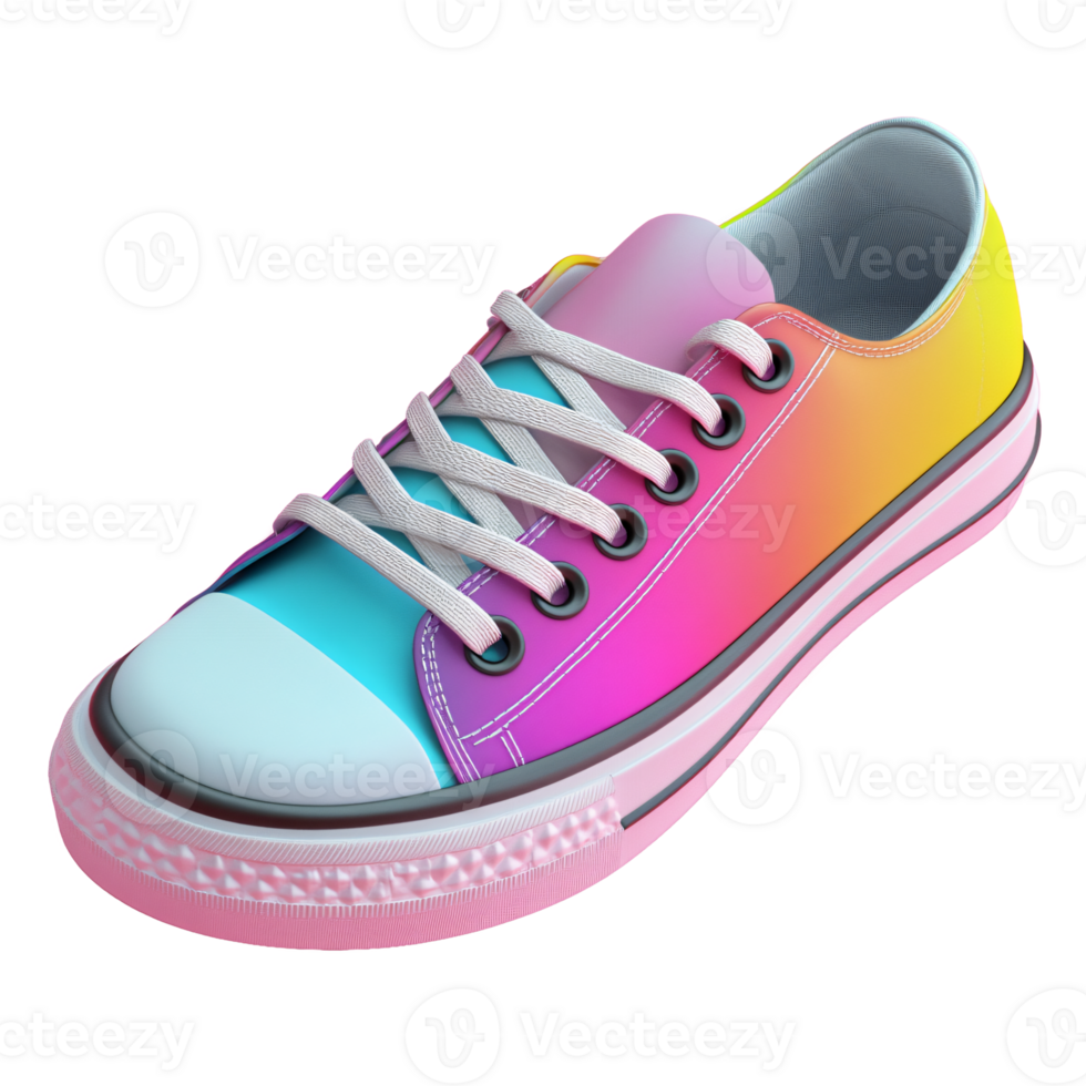colorful sneakers on a transparent background png