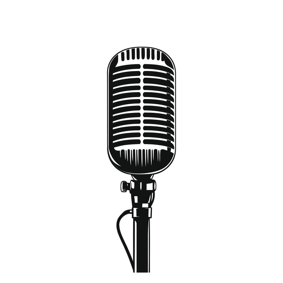 Classic Microphones A Timeless Sound Capture Technology And Art vector