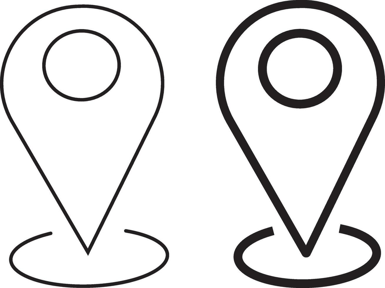 Pin map icon. Pin location icon illustration symbol vector