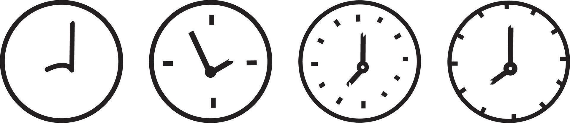 Clock arrow vactor icon. Time and Clock icons in thin line style.Time icon . watch icon symbol background vector