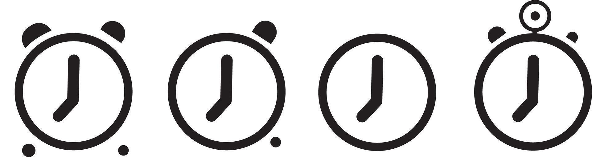 Time icons set. Stopwatch icon sign. Illustration, vector