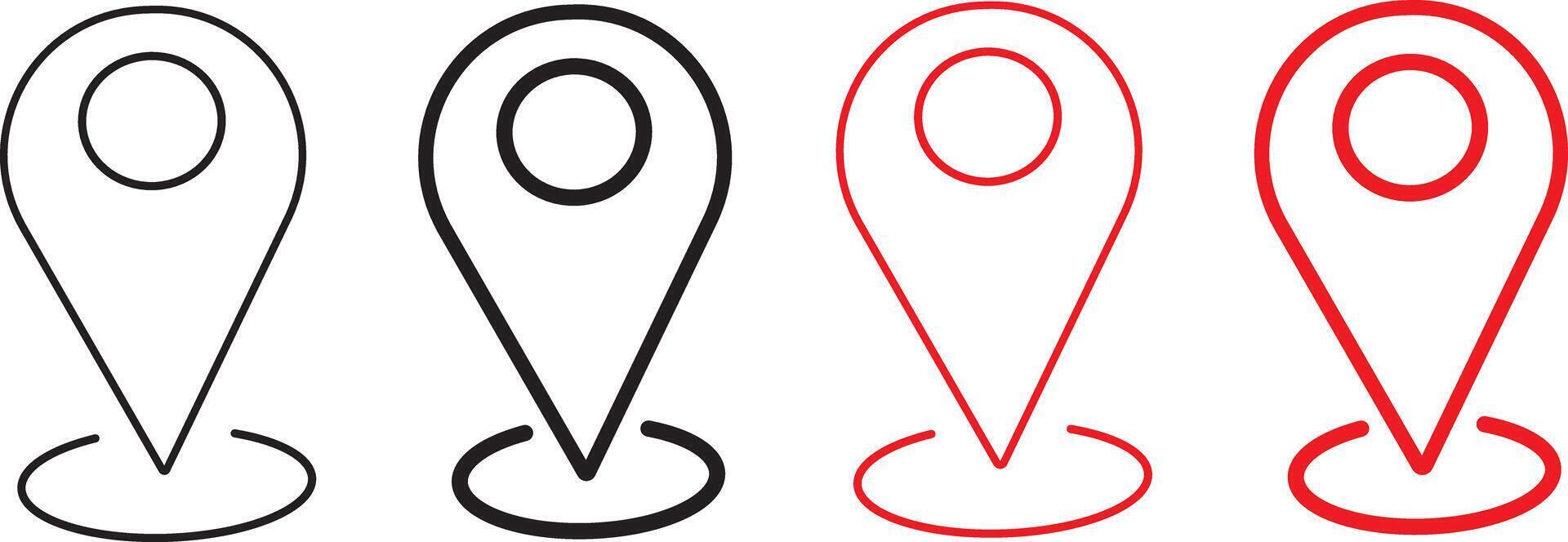Prinlocation icon set. Pin location icon backgroundst vector