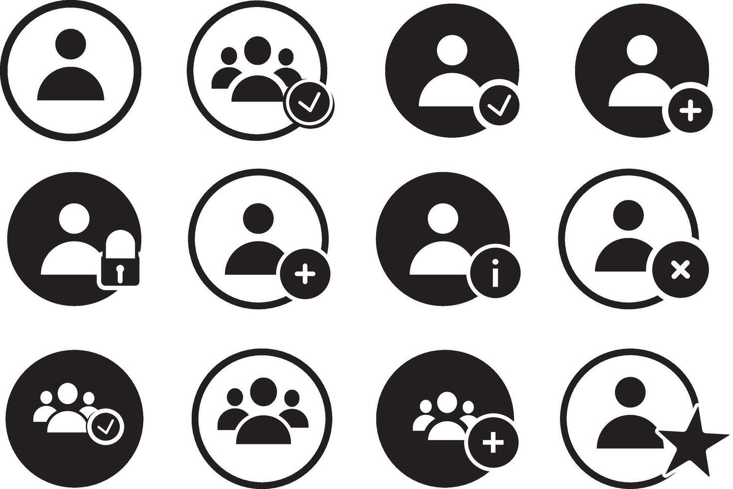User icon vactor set. Person profile avatar set. profile social media profile photo symbol sign . vector