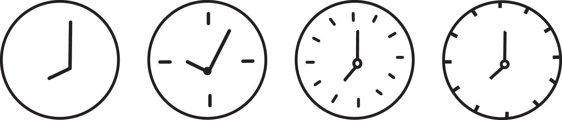 Clock with an arrow circle. Time and Clock icons in thin line style.Time icon . watch icon symbol. vector