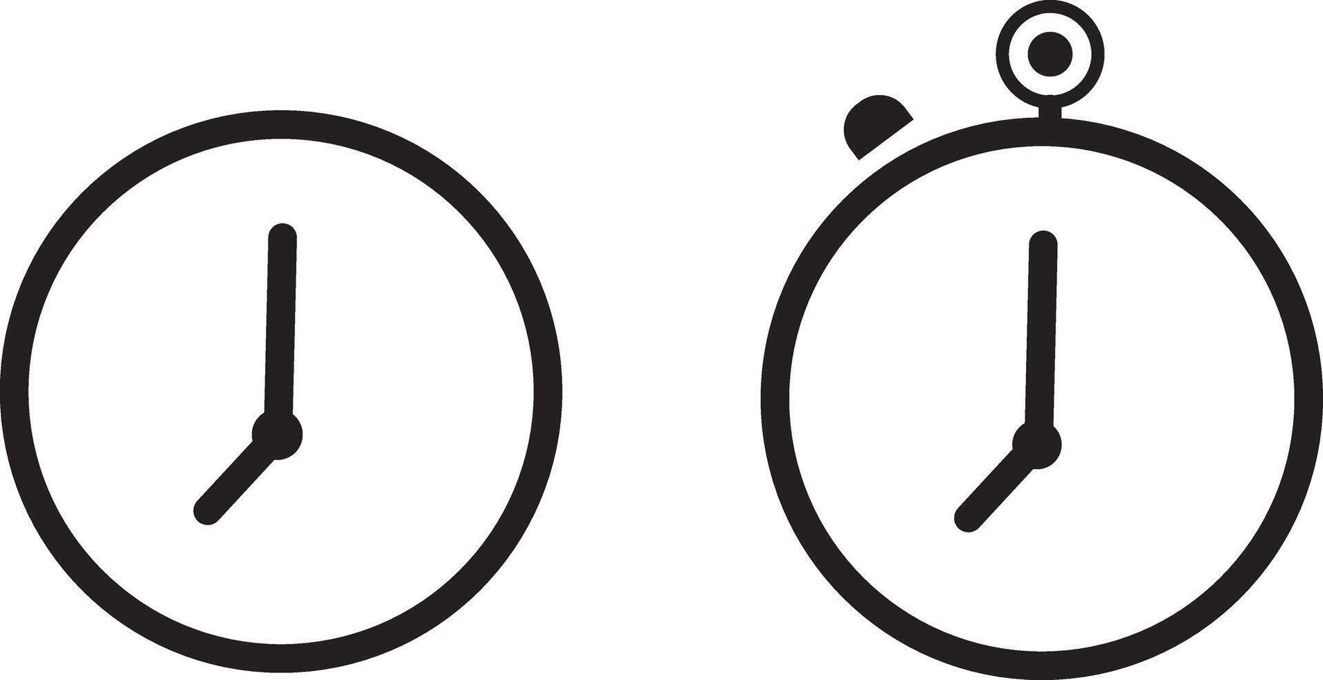 time Address Icon Set, Isolated Icons,Editable Line and Flat Web Icons. illustration. vector