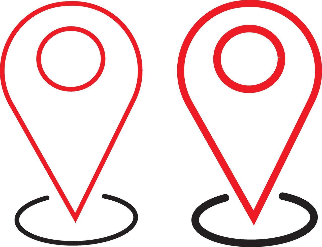 Pin map icon vactor. Pin location icon illustration symbol vector