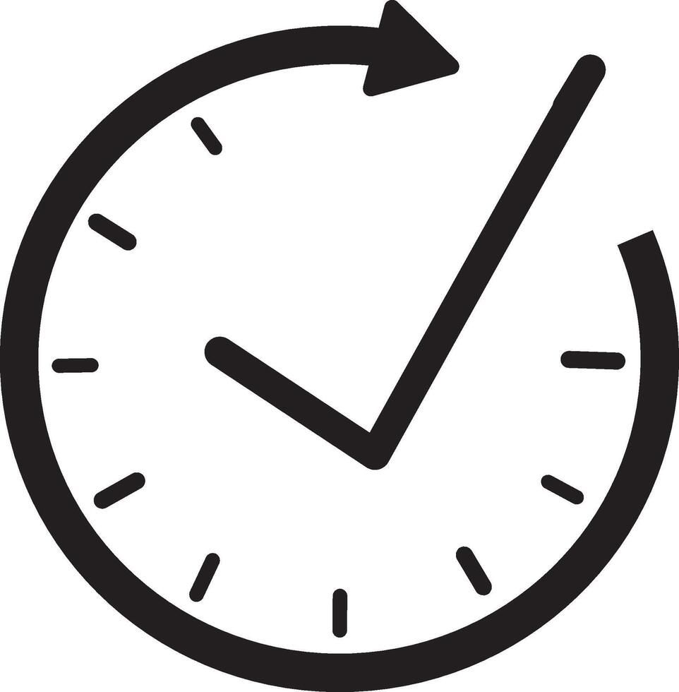 Clock icon . Hours, minutes and seconds concept. time icons set isolated on white background vector