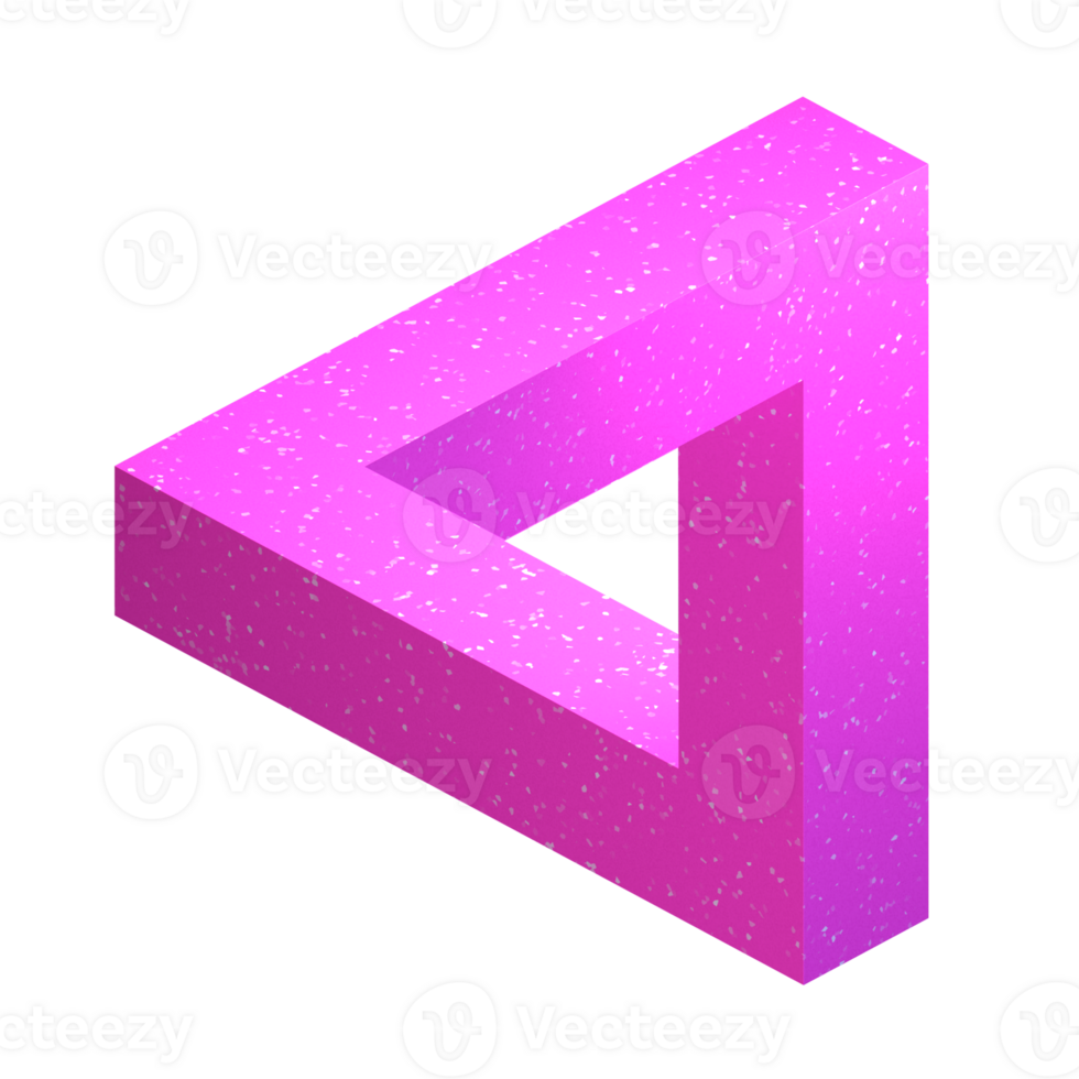 A pink triangle with a black background png