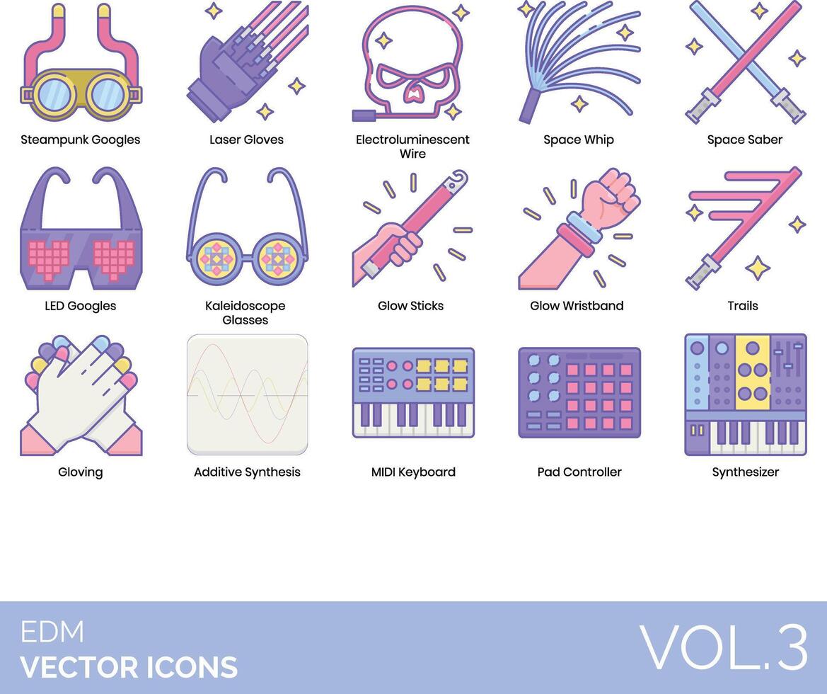 Edm icons, vol 3 vector