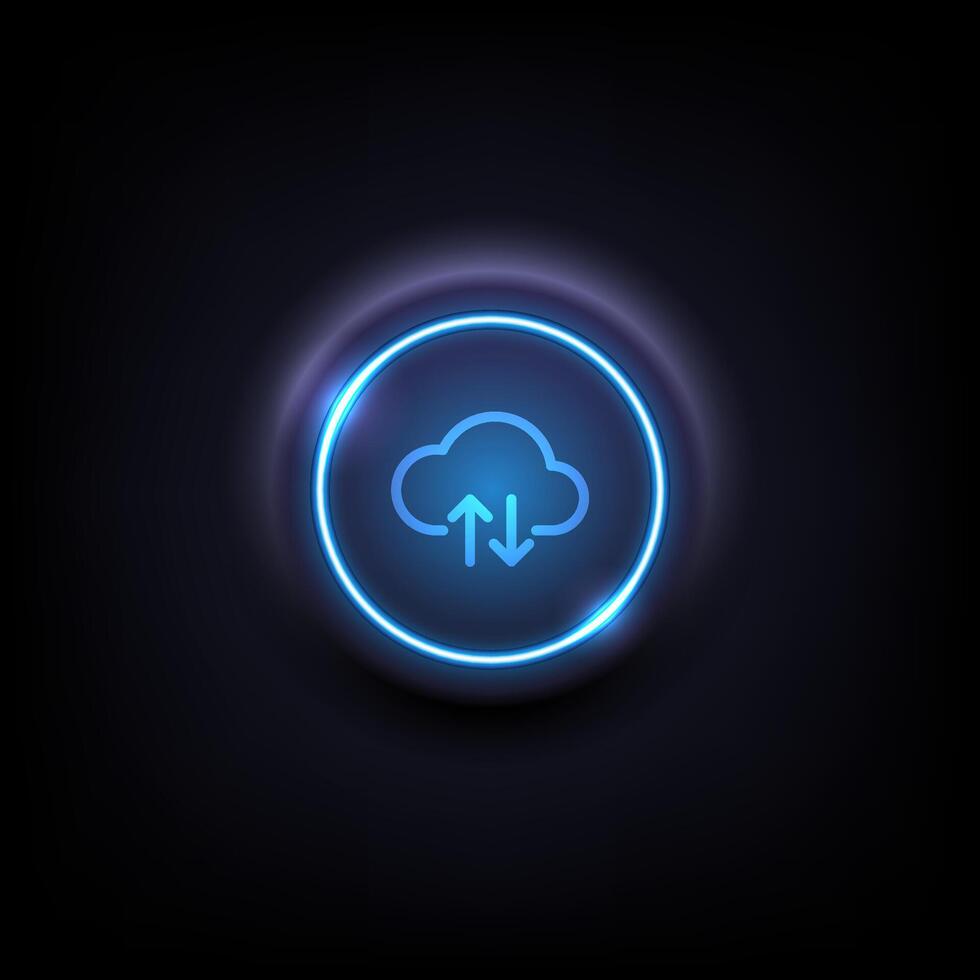 Cloud Computing technology storage cyber security technology, data server connection concept vector