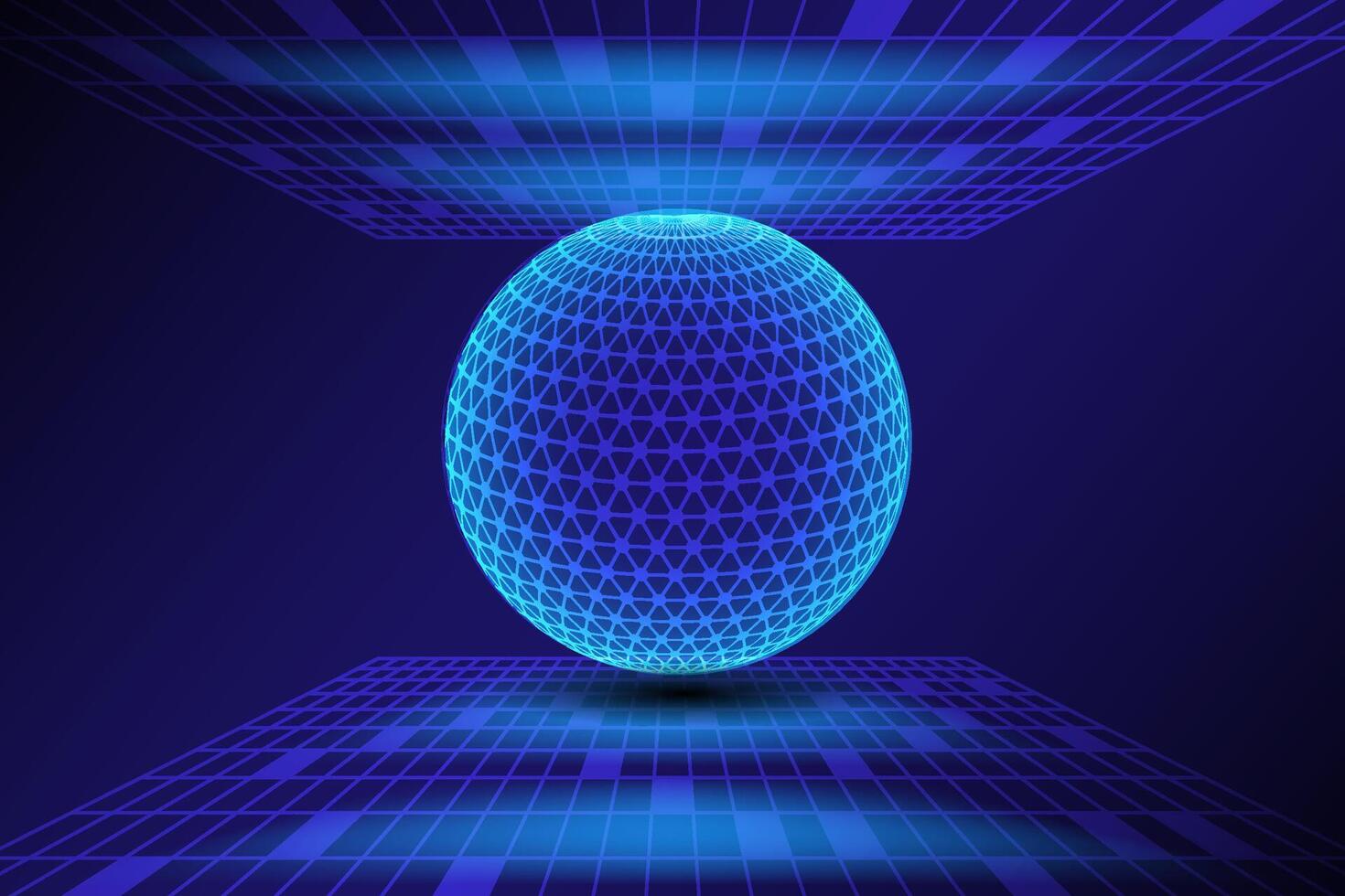 Abstract technology Global network connection World map point on the line, global business concept vector