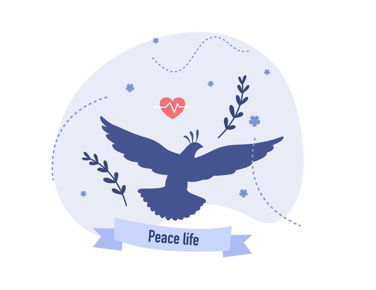 The Power of Words on Peace Day vector