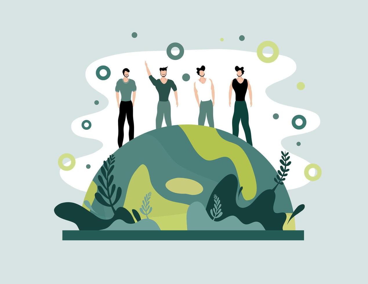 Minimal Design for Earth Protection Campaign vector