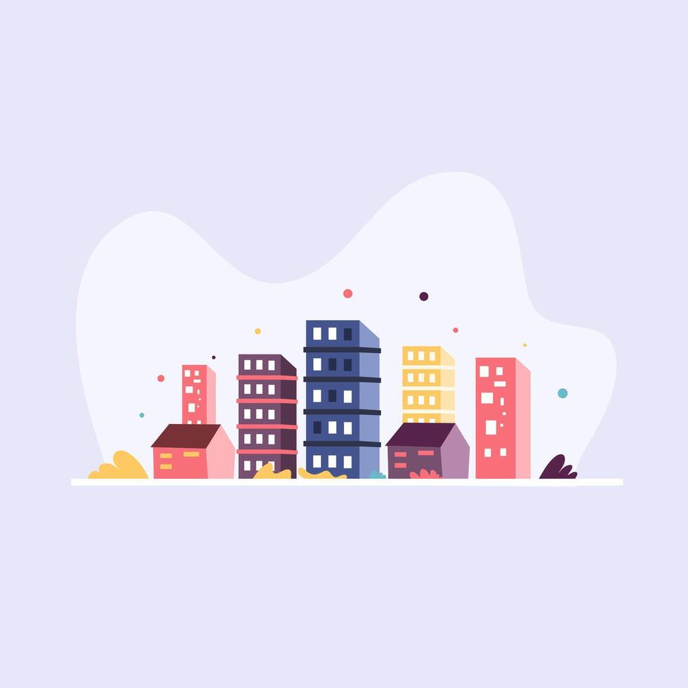 Urban Cityscape With Abstract Background Design vector