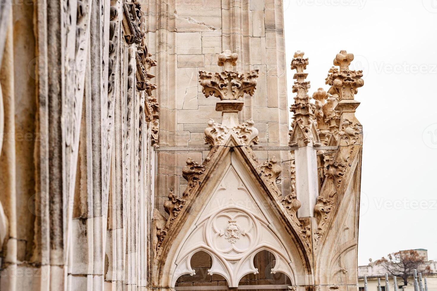 Exquisite Architectural Details Found on Gothic Cathedral Facade photo