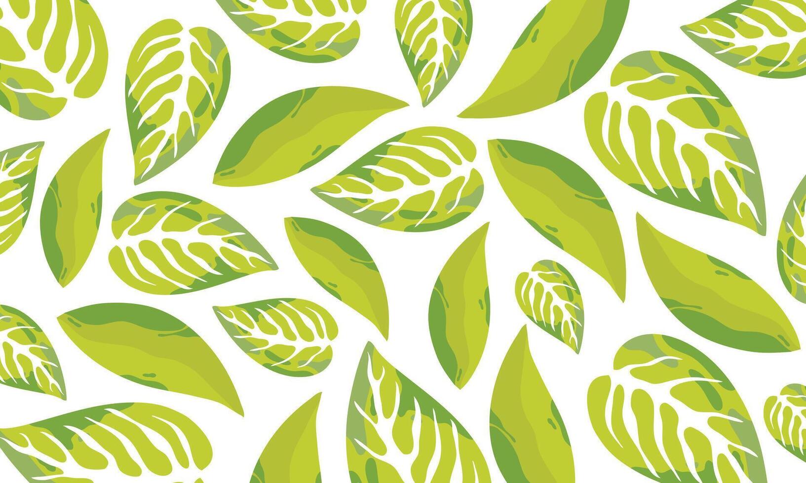 Bright Yellow-Green Leaf Pattern vector
