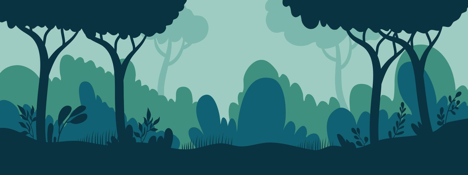 Forest Background with Minimalist Style vector
