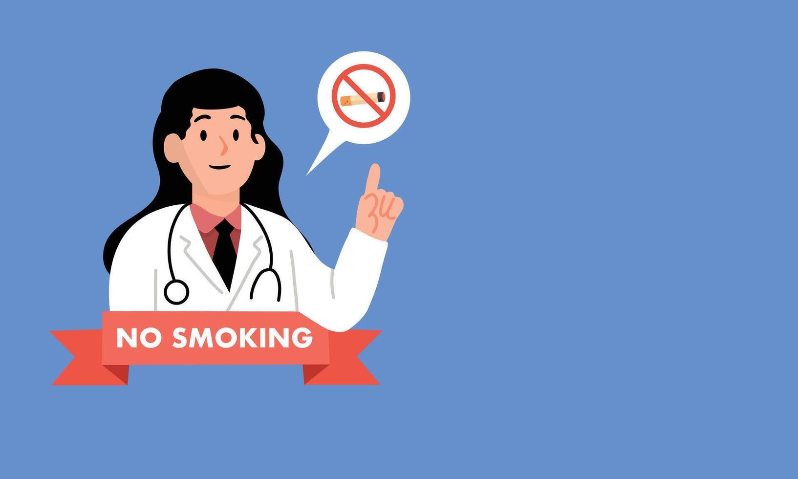 Stop Smoking Message for World Awareness Day vector