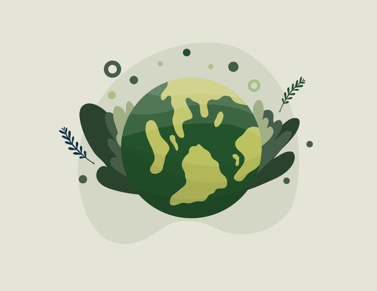 Better Life Campaign with Earth and Green Symbols vector