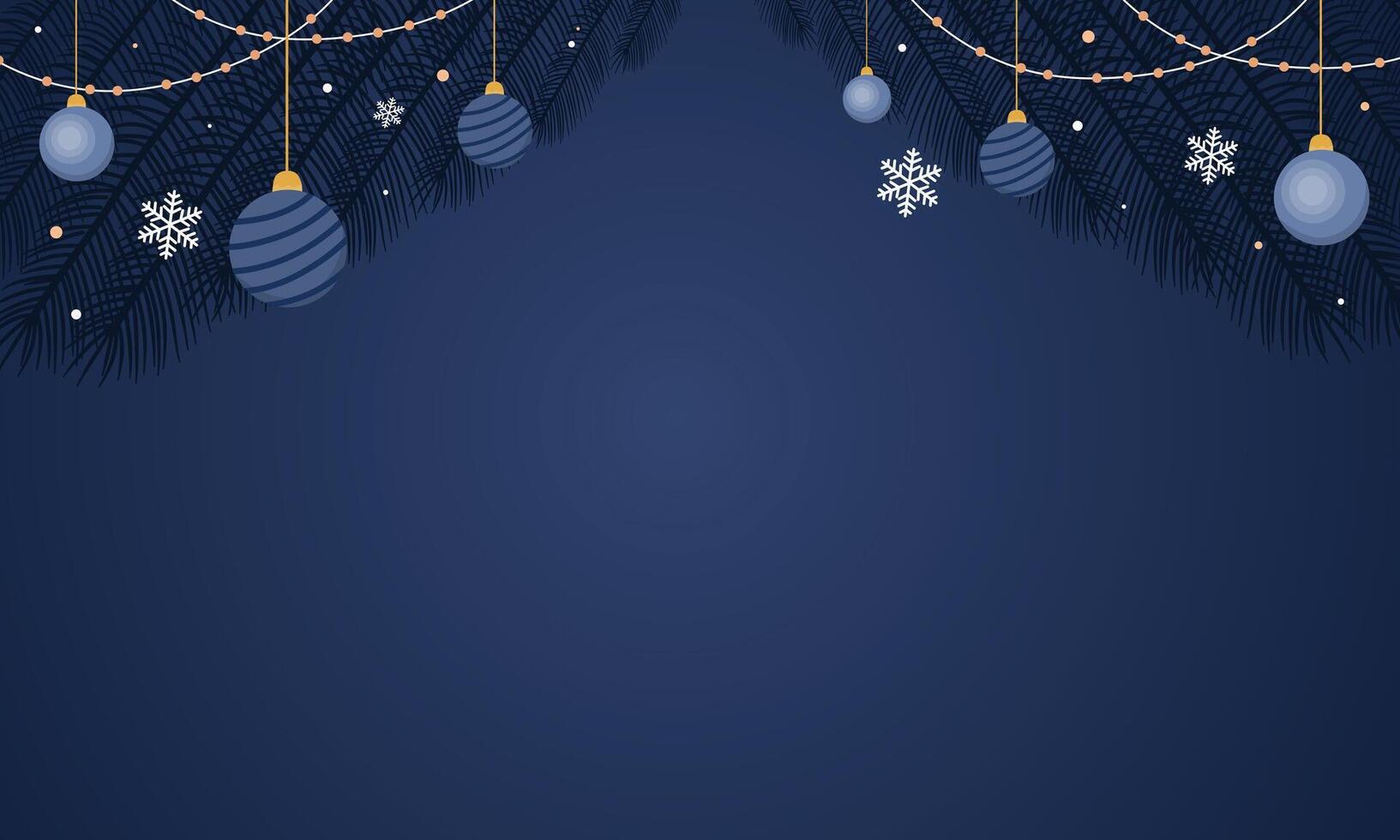 Christmas Celebration Background with Hanging Baubles vector
