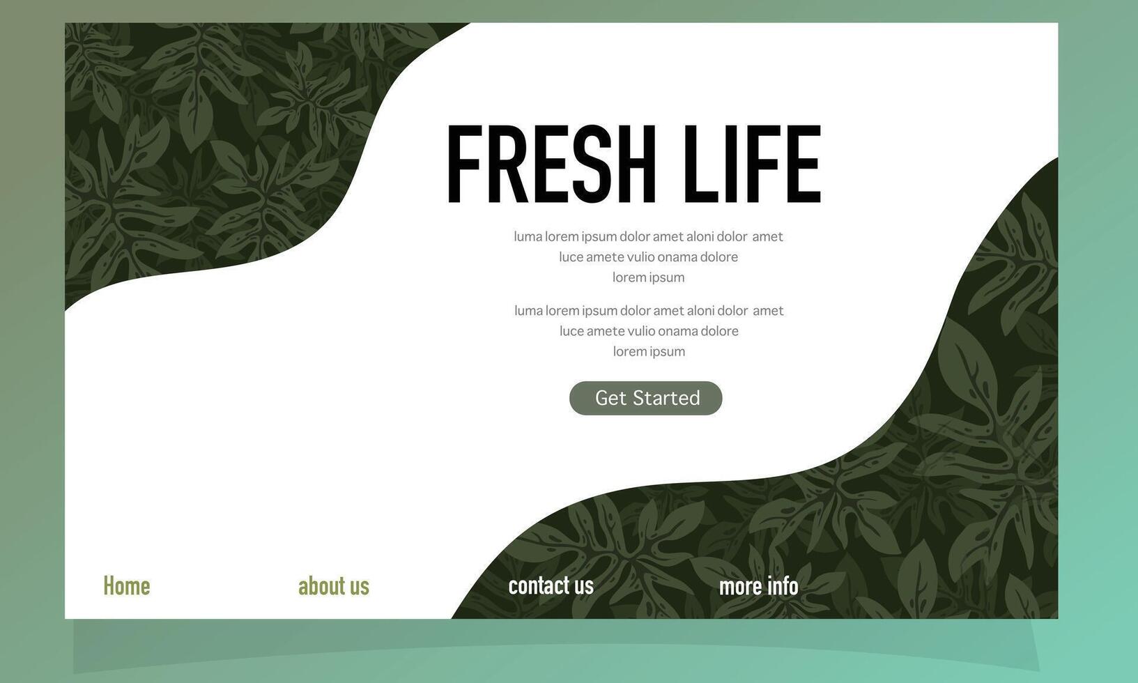 Modern Leaf Landing Page for Eco Projects vector